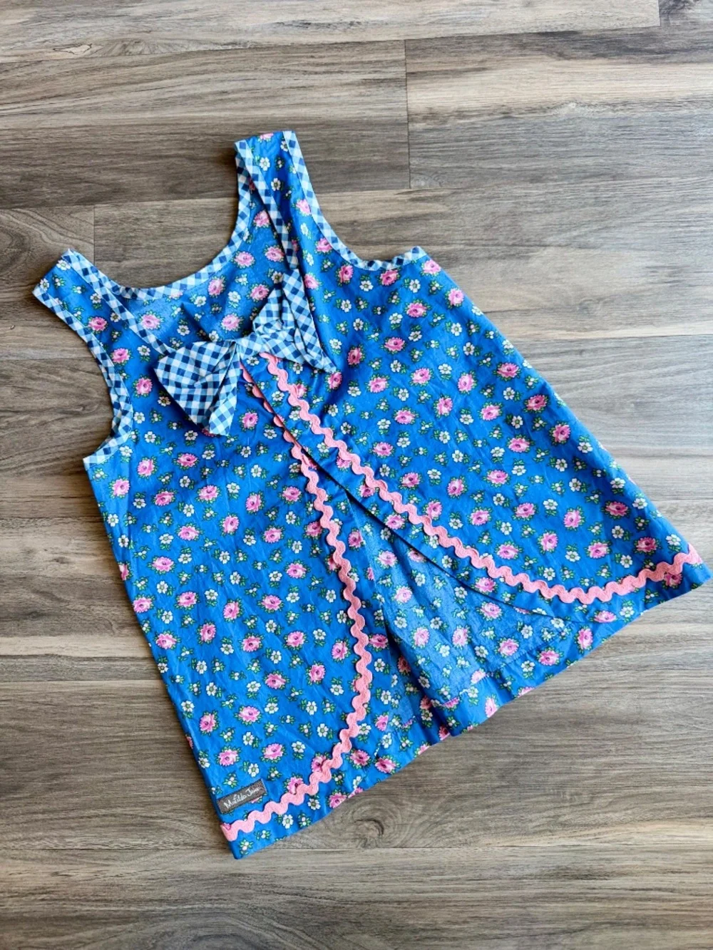 Coastal Cottage Girls Outfit Set Floral Top Gingham Shorts Matilda Jane‎